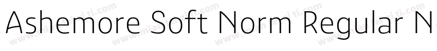 Ashemore Soft Norm Regular Norm Reg字体转换